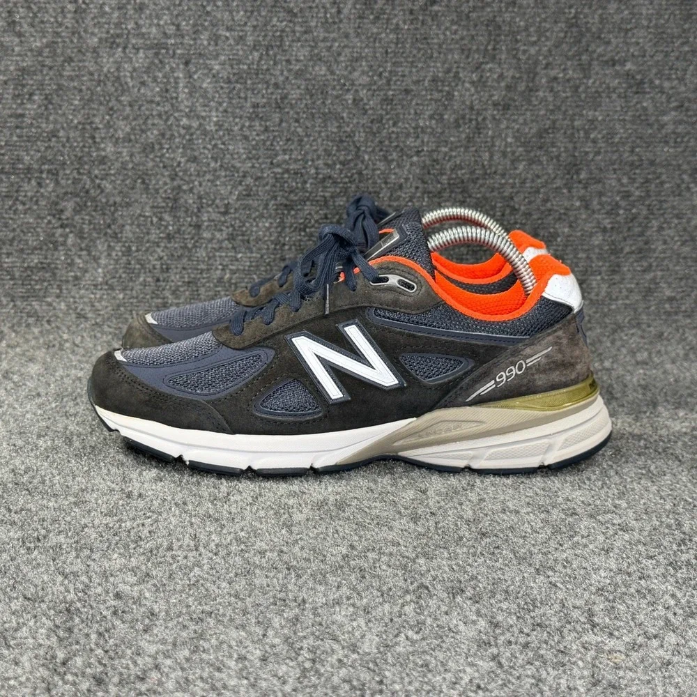 New Balance 990 v4 Retro Athletic Shoes Women's 9 Blue Suede Comfort Walking USA